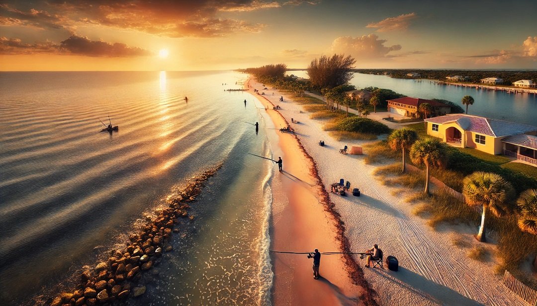 Hudson Beach offers fantastic shore fishing opportunities, making it one of the top fishing spots in Pasco County."
