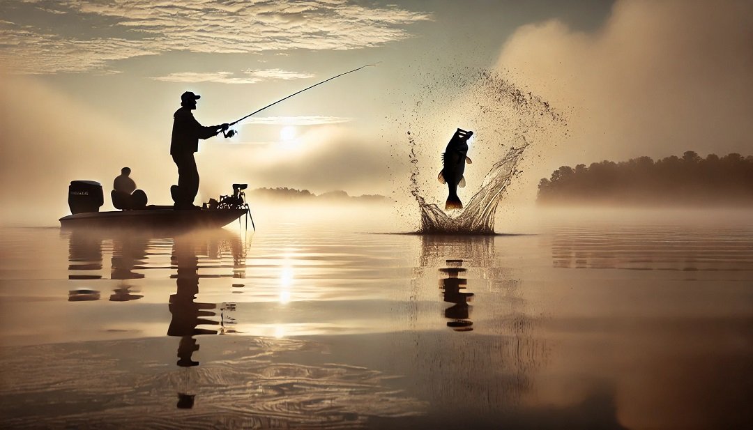 Bass fishing in Lake Toho, one of the best freshwater fishing spots in Florida, ideal for catching largemouth bass.